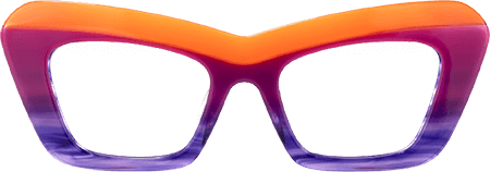 Dusica - Rectangle Orange Eyeglasses
