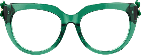 Miguel Cateye Dark-Green Eyeglasses for Women