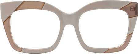 Terrie - Square Cameo/Brown Eyeglasses