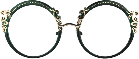 Norene - Round Green Eyeglasses