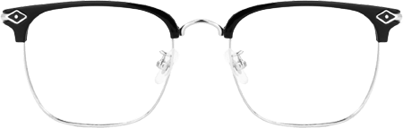 Hixson Browline Silver Glasses | Zeelool Glasses