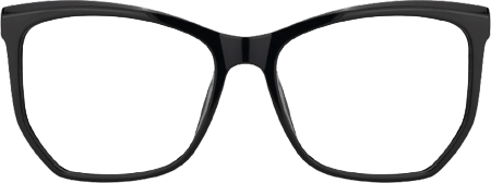 Libby Geometric Black Eyeglasses with Smooth Frames