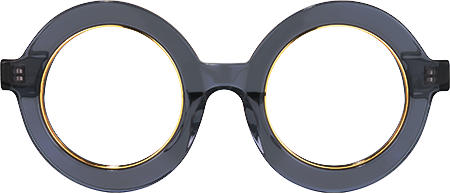 Almon - Round Grey Eyeglasses