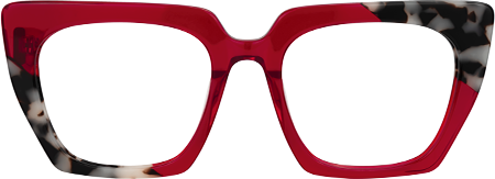 Sanna - Square Red Eyeglasses