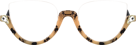 Sylvia - Cat Eye Light/Tortoise Eyeglasses (Z-Shaped Arms)
