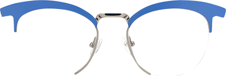 Lupita - Browline Blue Eyeglasses