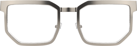 Resa - Rectangle Silver Eyeglasses