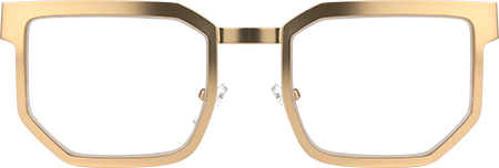 Resa - Rectangle Gold Eyeglasses