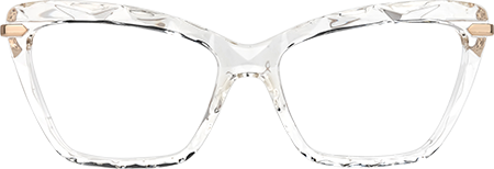Annie - Rectangle Transparent Crystal Clear Eyeglasses