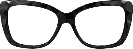 Letitia - Rectangle Black Eyeglasses