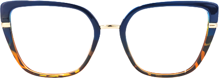 Declan - Rectangle Dark/Blue Eyeglasses