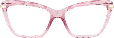 Annie - Bold Rectangle Pink Frame Eyeglasses