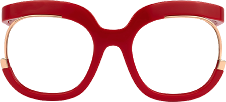 Fredia - Square Red Eyeglasses