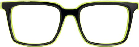Chelsie - Rectangle Green Eyeglasses
