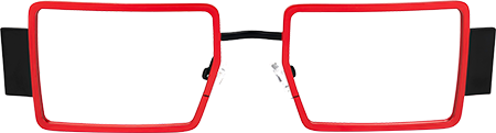 Anitta - Rectangle Red Eyeglasses