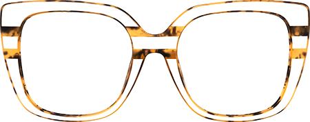 Brenda Square Light-Tortoise Glasses | Zeelool Glasses