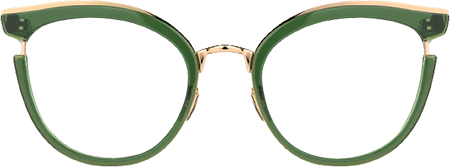 Retro -  Round Dark/Green Eyeglasses