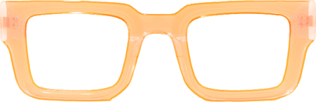 Cherie - Rectangle Orange Eyeglasses