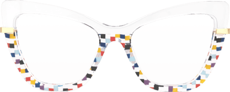 Lunsford - Cat Eye Crystal/Multicolor Two-tone Eyeglasses