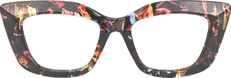 Walburga - Rectangle Floral Eyeglasses