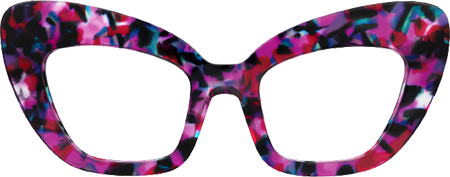 Zuzanna - Cat Eye Purple/Floral Eyeglasses