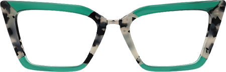 Petrie - Rectangle Green/Tortoise Two-tone Eyeglasses