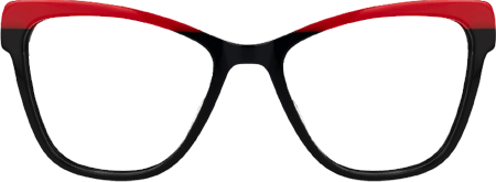 Adames - Butterfly Black/Red Two-tone Eyeglasses