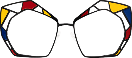 Crumbley - Geometric Black Eyeglasses
