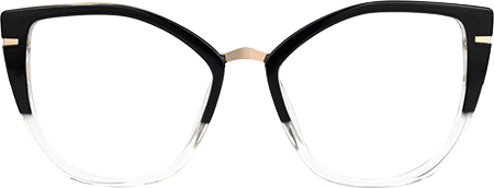 Abena - Cat Eye Black/Crystal Two-tone Eyeglasses