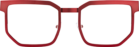 Resa - Rectangle Red Eyeglasses