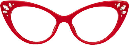 Achaia - Cat Eye Red Eyeglasses