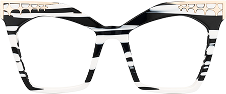 Berton - Square Black/White Eyeglasses