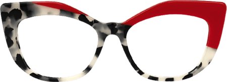 Marian - Geometric Red Eyeglasses