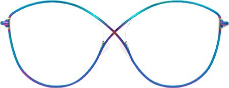Iliana - Butterfly Blue Eyeglasses