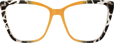 Adebola - Square Yellow/Tortoise Eyeglasses