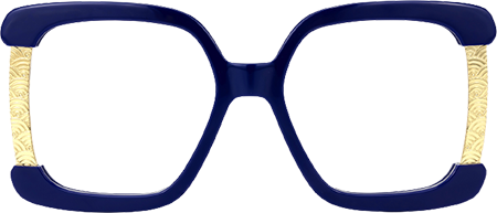 Adelphie - Square Blue Eyeglasses
