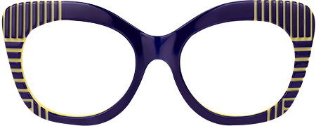 Inari - Cat Eye Blue/Yellow Eyeglasses