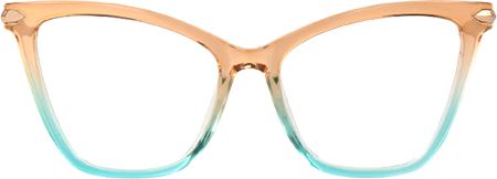 Hilary - Butterfly Orange/Blue Eyeglasses