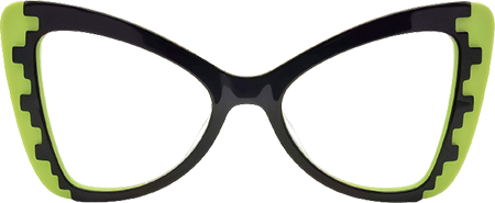 Hayden -  Butterfly Black/Green Eyeglasses