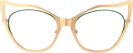 Baina - Cat Eye Gold Eyeglasses