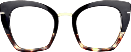 Paulina - Square Black Tortoise Eyeglasses