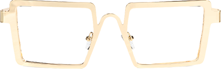 Cairbre - Rectangle Gold Eyeglasses