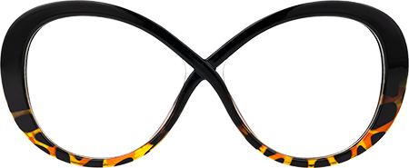 Serena - Oval Black/Tortoise Eyeglasses