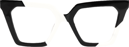 Caimbrie - Cat Eye Black/White Eyeglasses
