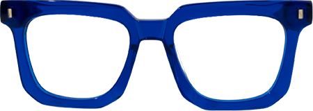 Coville Square Blue Glasses
