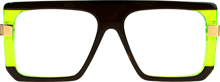 Damiano - Aviator Black/Green Two-tone Eyeglasses