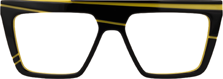 Daneil - Aviator Black/Yellow Eyeglasses