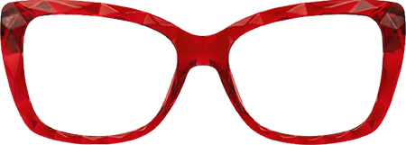 Shane - Rectangle Red Eyeglasses