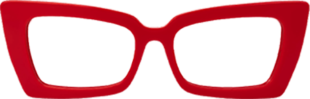 Sarah - Rectangle Red Eyeglasses