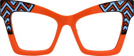 Danilo - Square Orange Eyeglasses